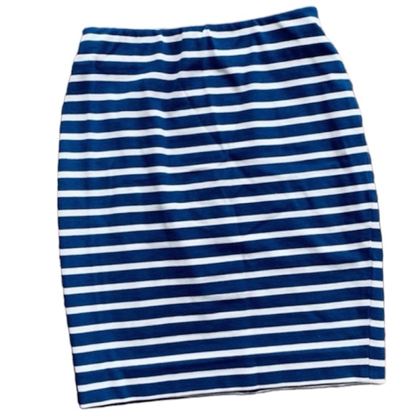 L’Agence Blue and White Nautical Stripe Pencil Skirt. Size XS - Picture 2 of 7